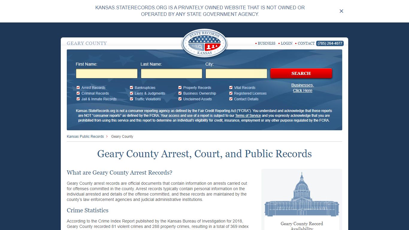 Geary County Arrest, Court, and Public Records