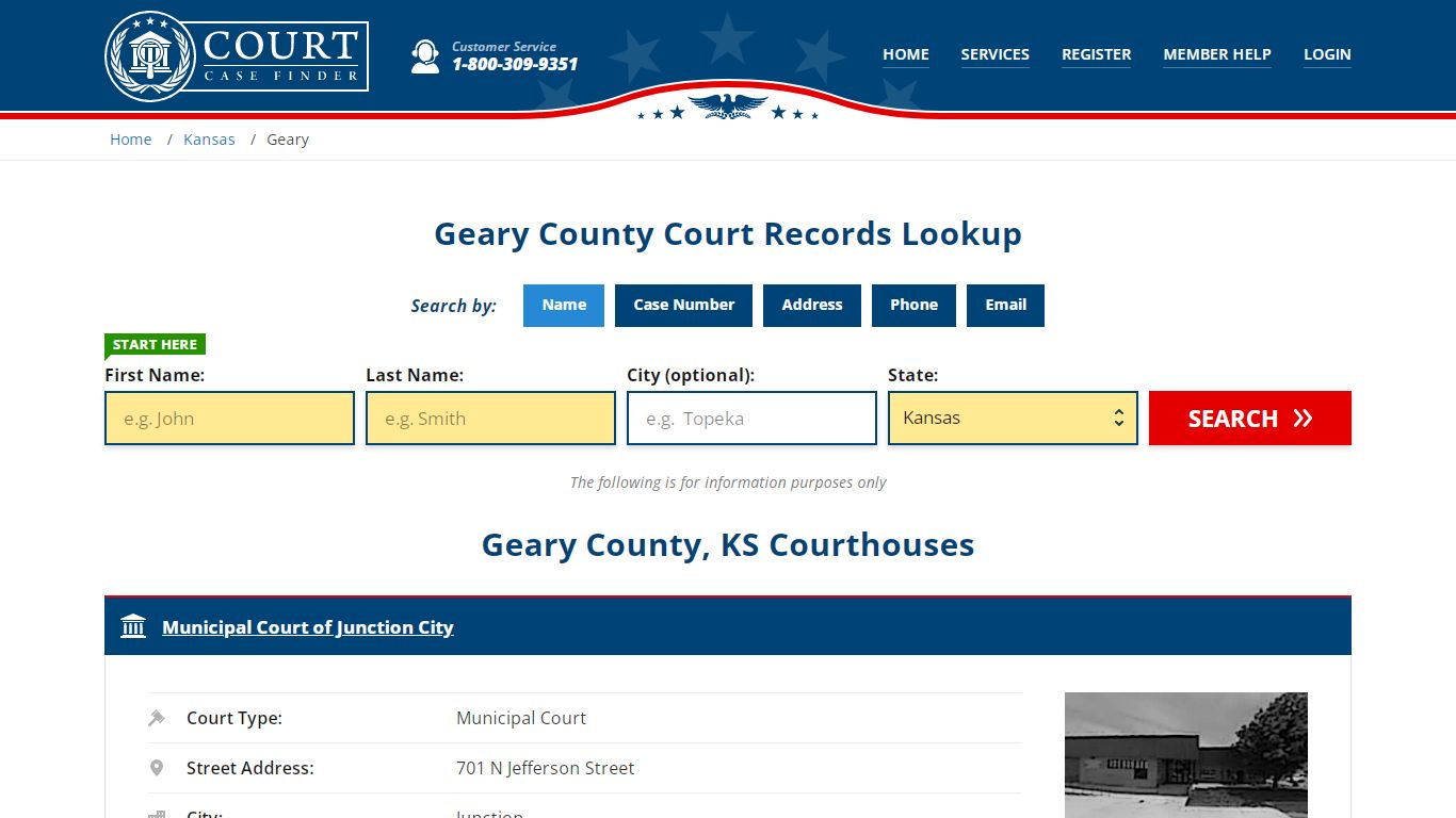 Geary County Court Records | KS Case Lookup - CourtCaseFinder.com