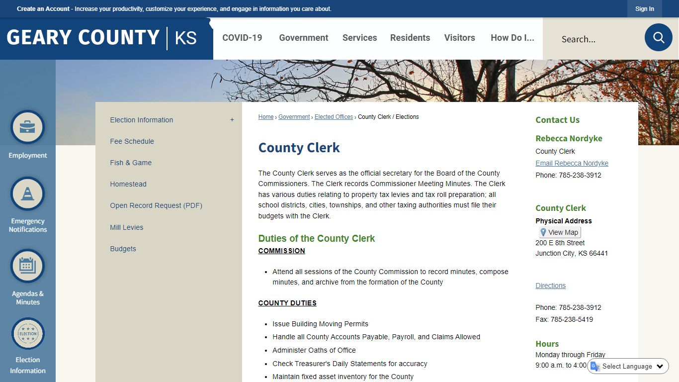 County Clerk | Geary County, KS